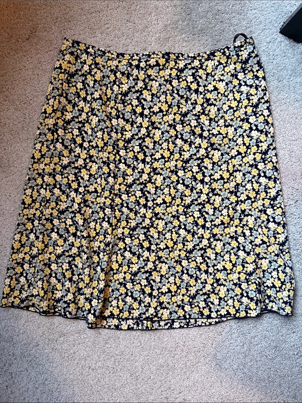 Norton McNaughton Vintage Navy Floral A‑Line Skirt – Size 10